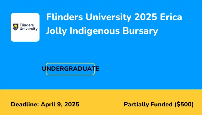 Flinders University 2025 Erica Jolly Indigenous Bursary