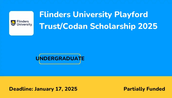Flinders University Playford Trust/Codan Scholarship 2025