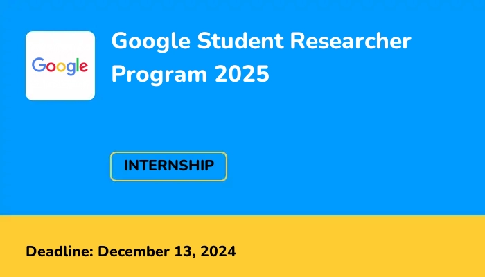 Google Student Researcher Program 2025