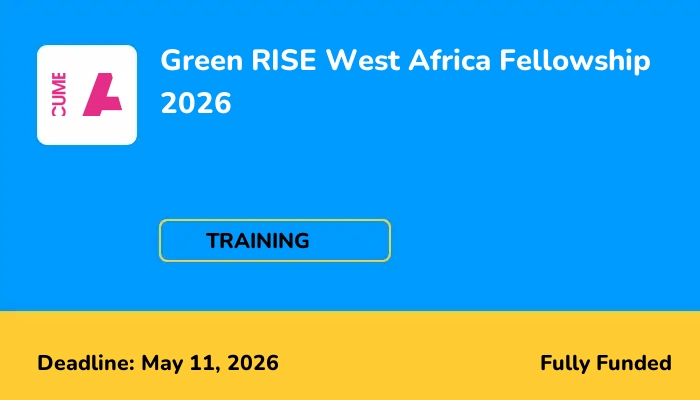 Green RISE West Africa Fellowship 2026