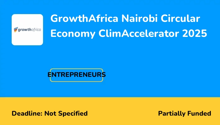 GrowthAfrica Nairobi Circular Economy ClimAccelerator 2025