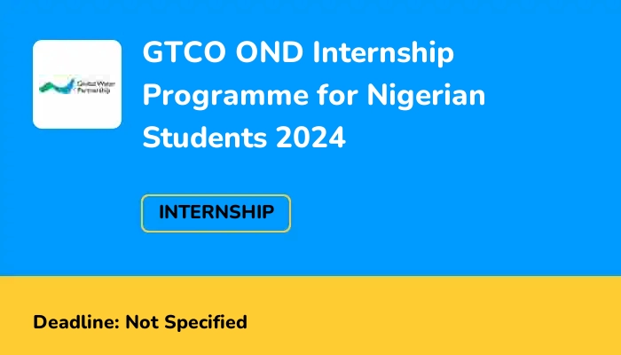 GTCO OND Internship Programme for Nigerian Students 2024