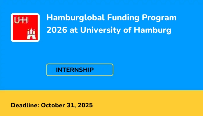 Hamburglobal Funding Program 2026 at University of Hamburg