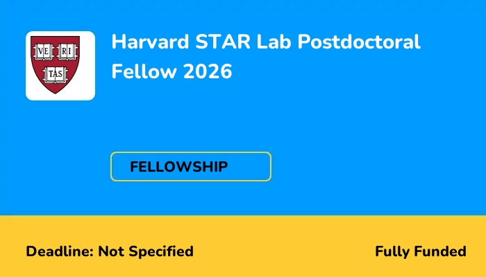 Harvard STAR Lab Postdoctoral Fellow 2026