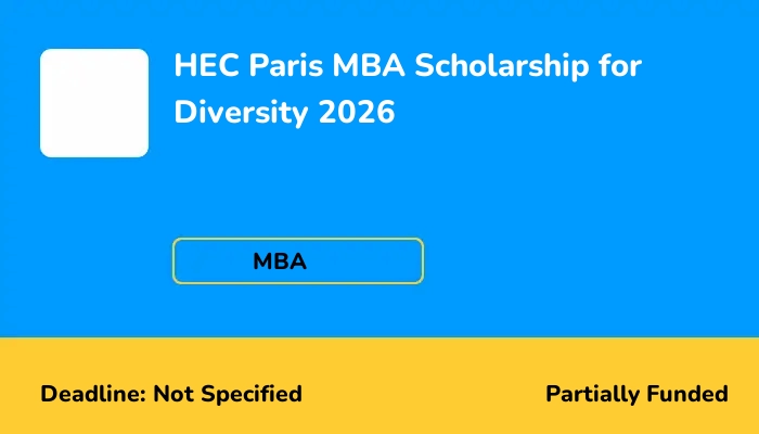 HEC Paris MBA Scholarship for Diversity 2026