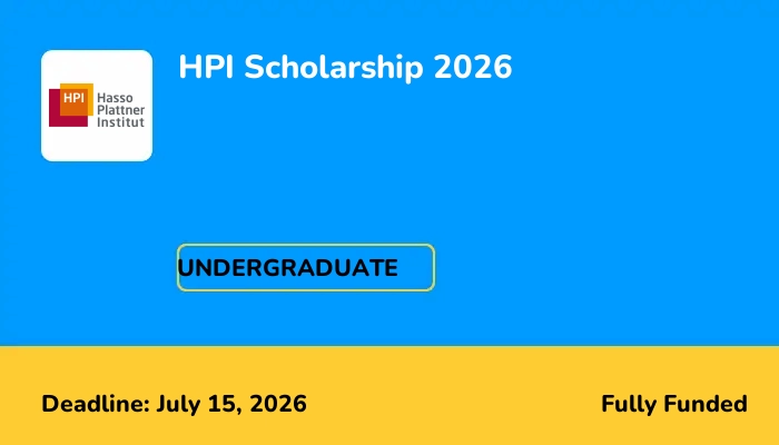 HPI Scholarship 2026