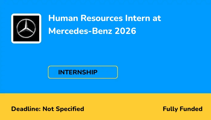 Human Resources Intern at Mercedes-Benz 2026