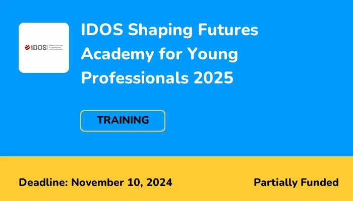 IDOS Shaping Futures Academy for Young Professionals 2025