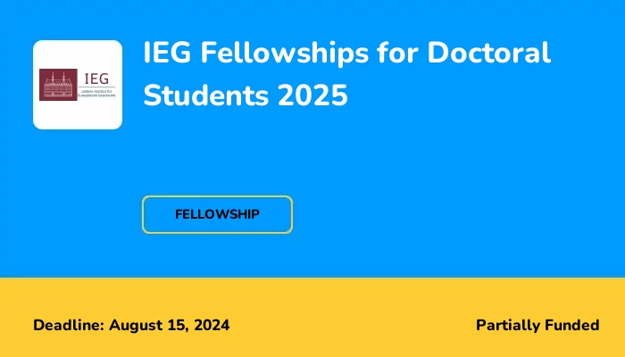 IEG Fellowships for Doctoral Students 2025