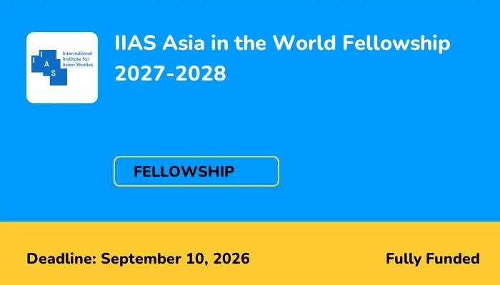 IIAS Asia in the World Fellowship 2027-2028