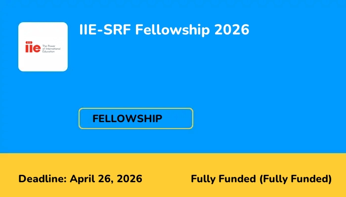 IIE-SRF Fellowship 2026