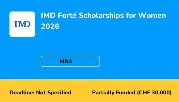IMD Forte Scholarships for Women 2026