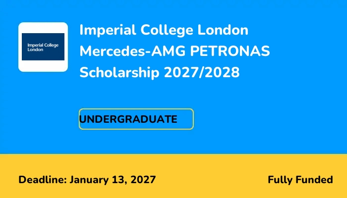 Imperial College London Mercedes-AMG PETRONAS Scholarship 2027/2028