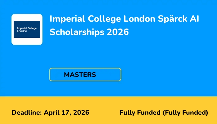 Imperial College London Sparck AI Scholarships 2026