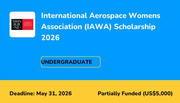 International Aerospace Womens Association (IAWA) Scholarship 2026