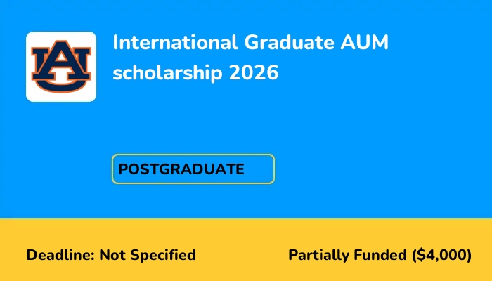 International Graduate AUM scholarship 2026