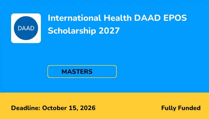 International Health DAAD EPOS Scholarship 2027