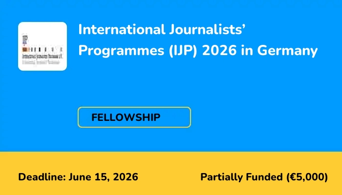 International Journalists' Programmes (IJP) 2026 in Germany