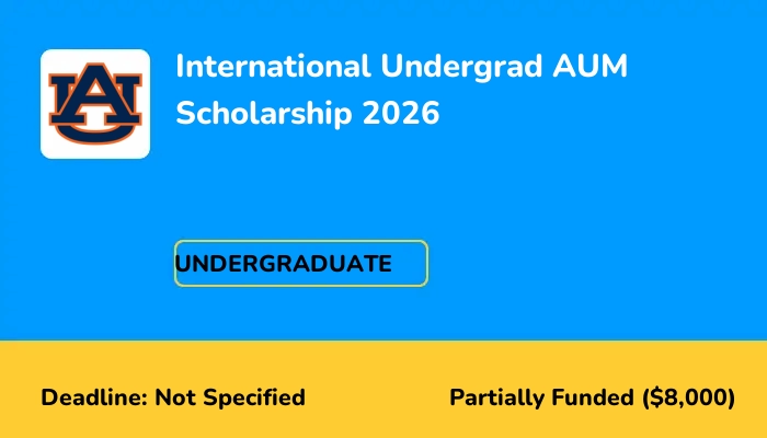 International Undergrad AUM Scholarship 2026