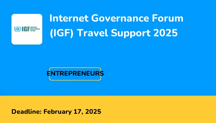 Internet Governance Forum (IGF) Travel Support 2025