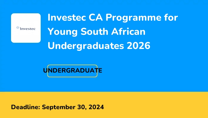 Investec CA Programme for Young South African Undergraduates 2026