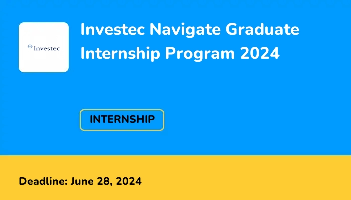 Investec Navigate Graduate Internship Program 2024
