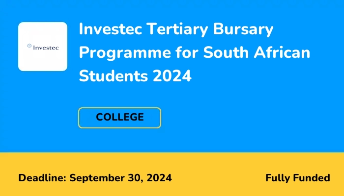 Investec Tertiary Bursary Programme for South African Students 2024