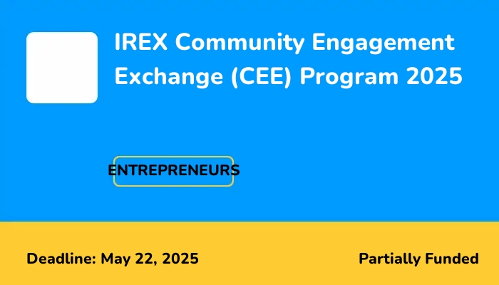 IREX Community Engagement Exchange (CEE) Program 2025