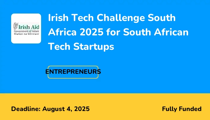 Irish Tech Challenge South Africa 2025 for South African Tech Startups