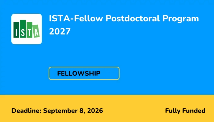 ISTA-Fellow Postdoctoral Program 2027