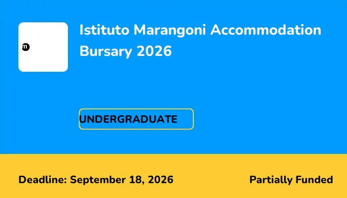 Istituto Marangoni Accommodation Bursary 2026