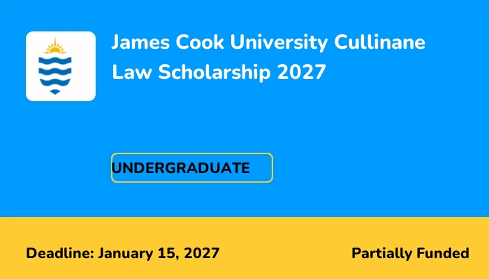 James Cook University Cullinane Law Scholarship 2027
