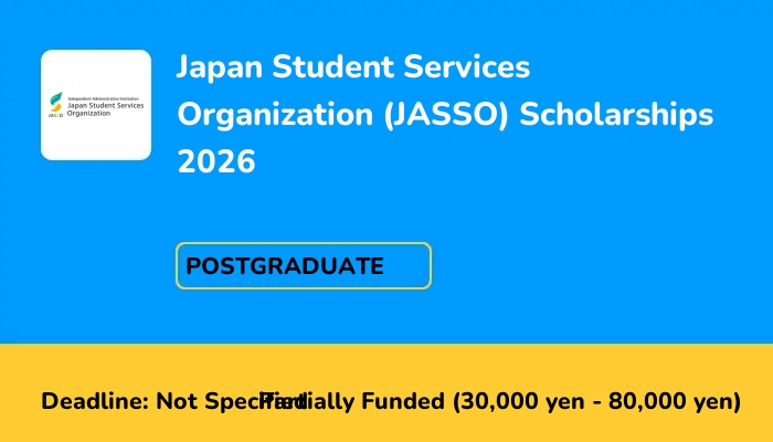 Japan Student Services Organization (JASSO) Scholarships 2026
