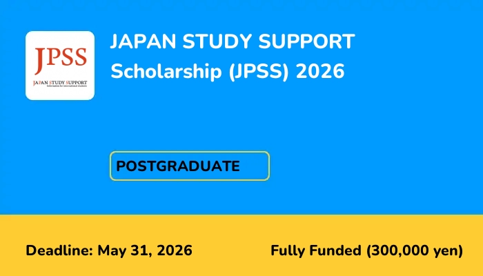 JAPAN STUDY SUPPORT Scholarship (JPSS) 2026