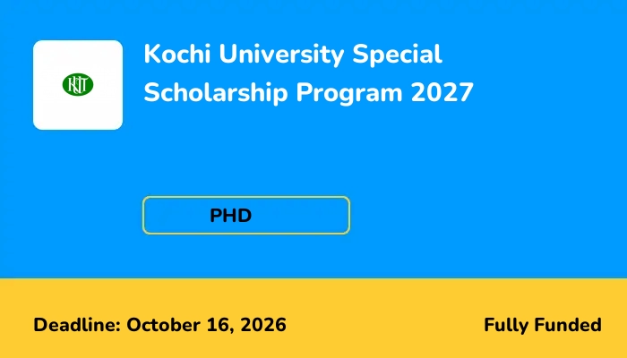 Kochi University Special Scholarship Program 2027