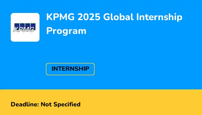 KPMG 2025 Global Internship Program
