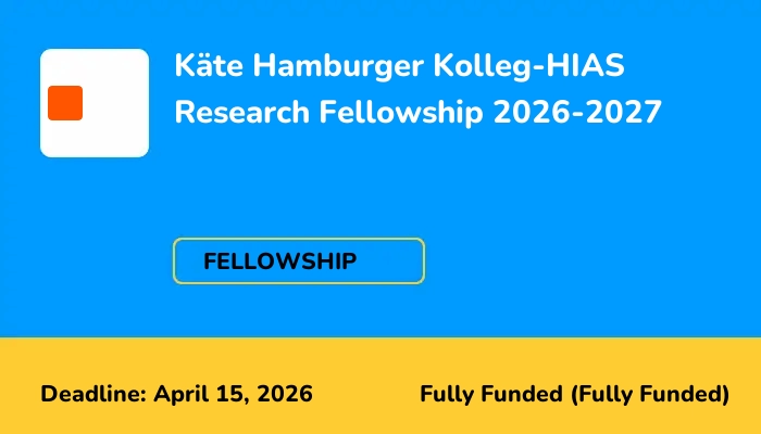 Kate Hamburger Kolleg-HIAS Research Fellowship 2026-2027