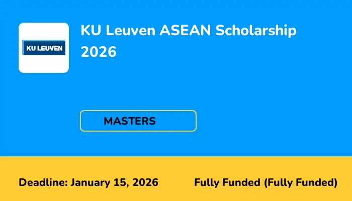 KU Leuven ASEAN Scholarship 2026