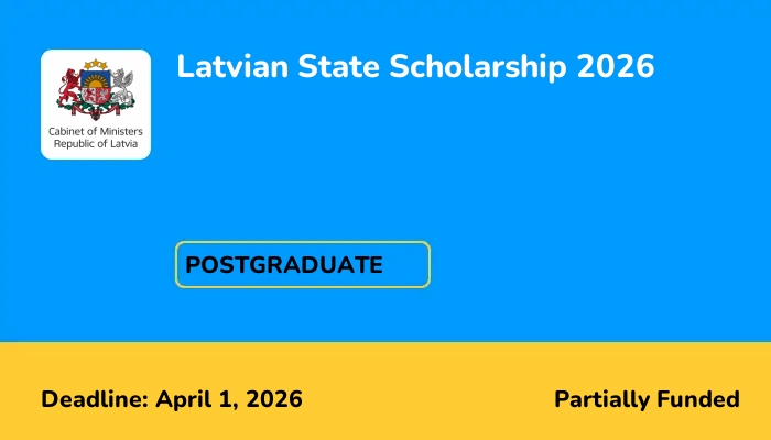 Latvian State Scholarship 2026