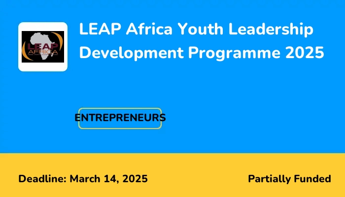 LEAP Africa Youth Leadership Development Programme 2025