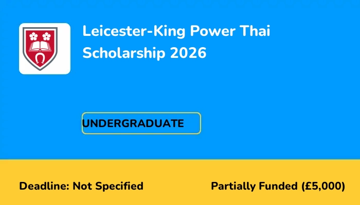 Leicester-King Power Thai Scholarship 2026