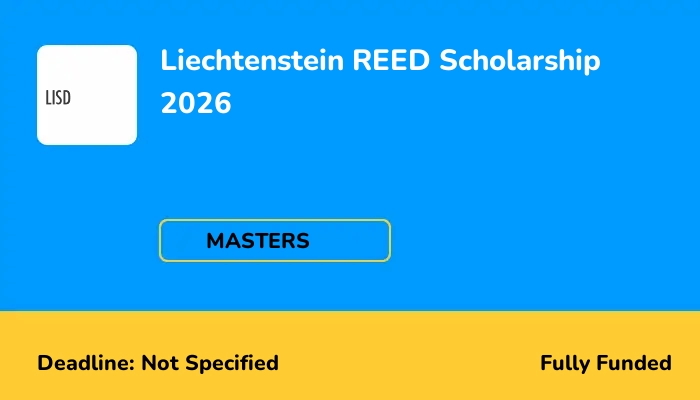 Liechtenstein REED Scholarship 2026