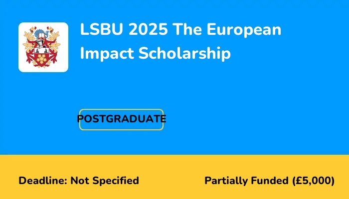 LSBU 2025 The European Impact Scholarship