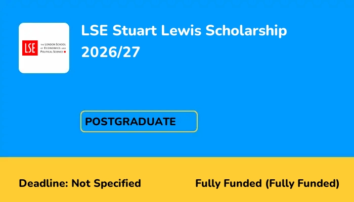 LSE Stuart Lewis Scholarship 2026/27