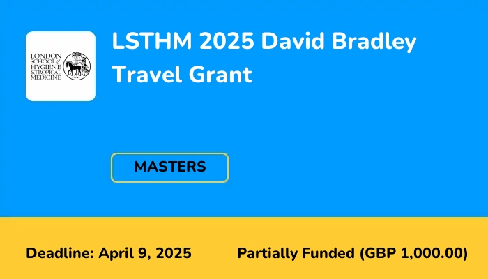 LSTHM 2025 David Bradley Travel Grant