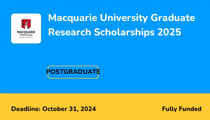 Macquarie University Graduate Research Scholarships 2025