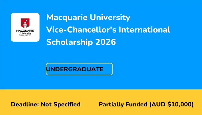 Macquarie University Vice-Chancellor's International Scholarship 2026