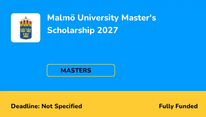Malmö University Master's Scholarship 2027