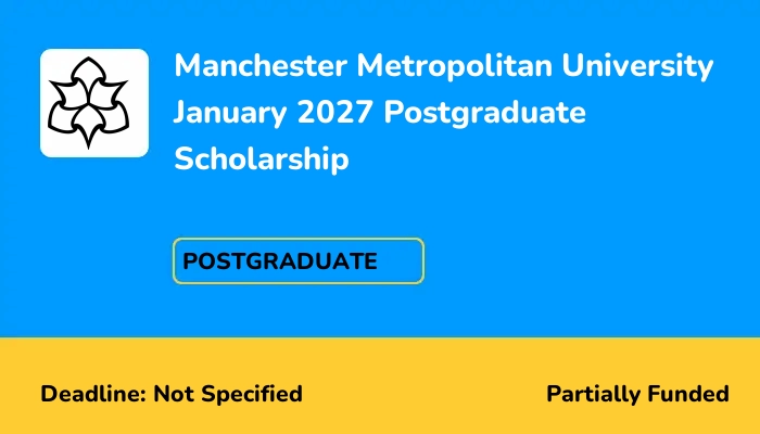 Manchester Metropolitan University January 2027 Postgraduate Scholarship
