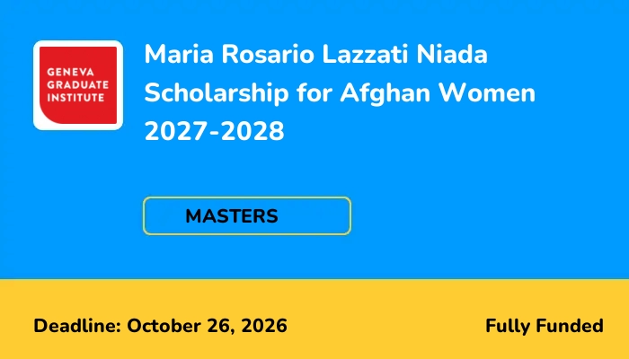Maria Rosario Lazzati Niada Scholarship for Afghan Women 2027-2028